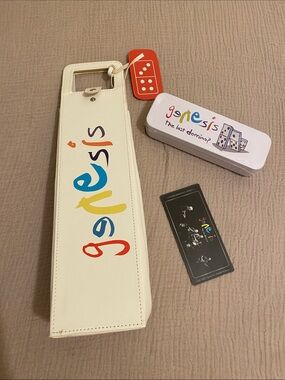 GENESIS VIP THE LAST DOMINO TOUR WINE CARRY BAG & Domino Game PHIL COLLINS . New